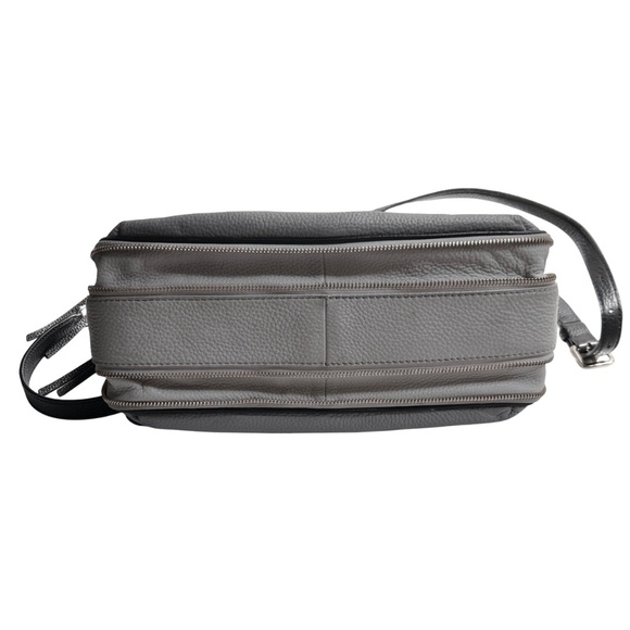 Kate Spade Black & Gray Leather Expandable Crossbody Bag - Picture 14 of 14